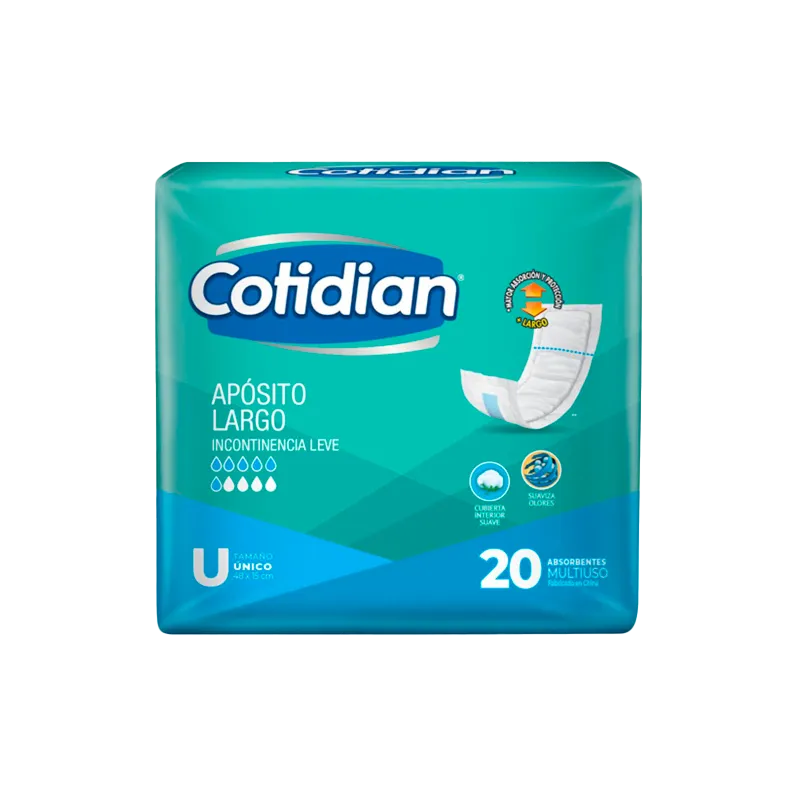 Aposito Largo Incontinencia Leve Cotidian - Cont.20 Unidades