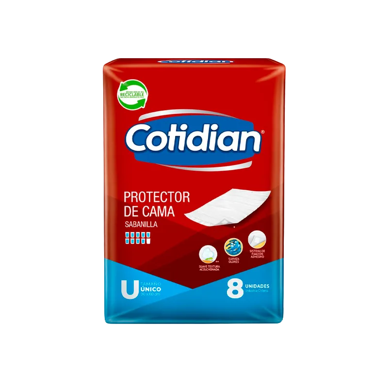 Protector de Cama Sabanilla Tamaño Unico Cotidian - Cont.8 Unidades