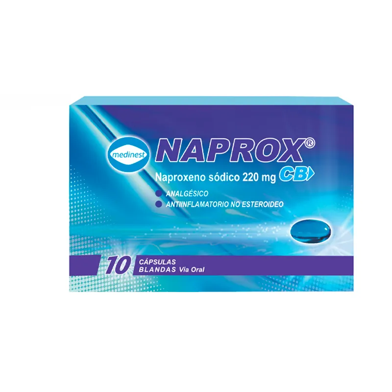 Naprox Naproxeno Sodico 220 mg - Cont. 10 Capsulas