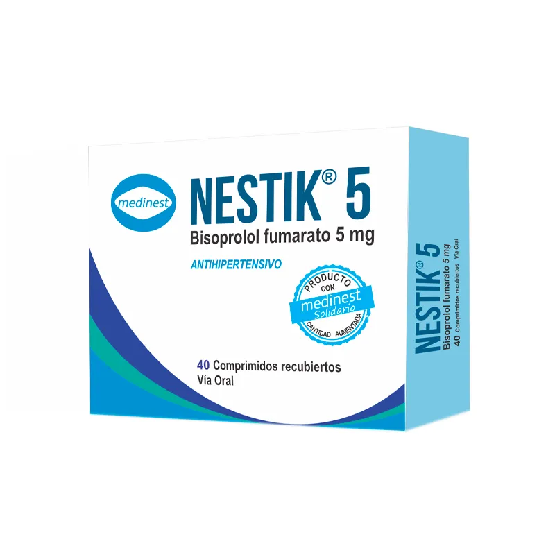 Nestik Bisoprolol Fumarato 5 mg - Cont. 40 Comprimidos Recubiertos