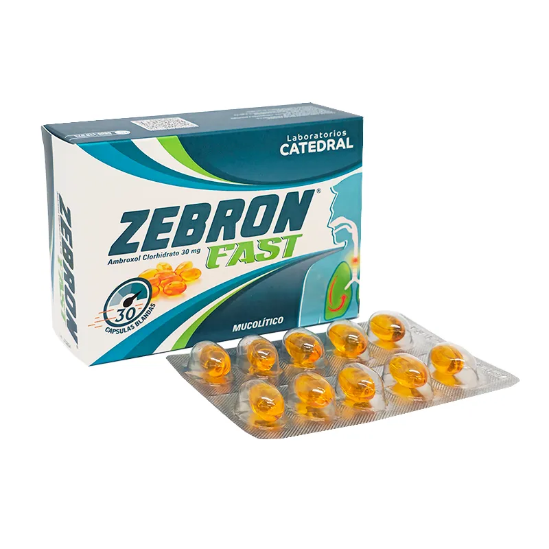 Zebron Fast Ambroxol Clorhidrato 30 mg - Cont. 30 Capsulas