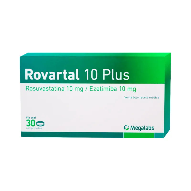Rovartal Plus Rosuvastatina 10 mg Ezetimiba 10 mg - Cont. 30 Comprimidos