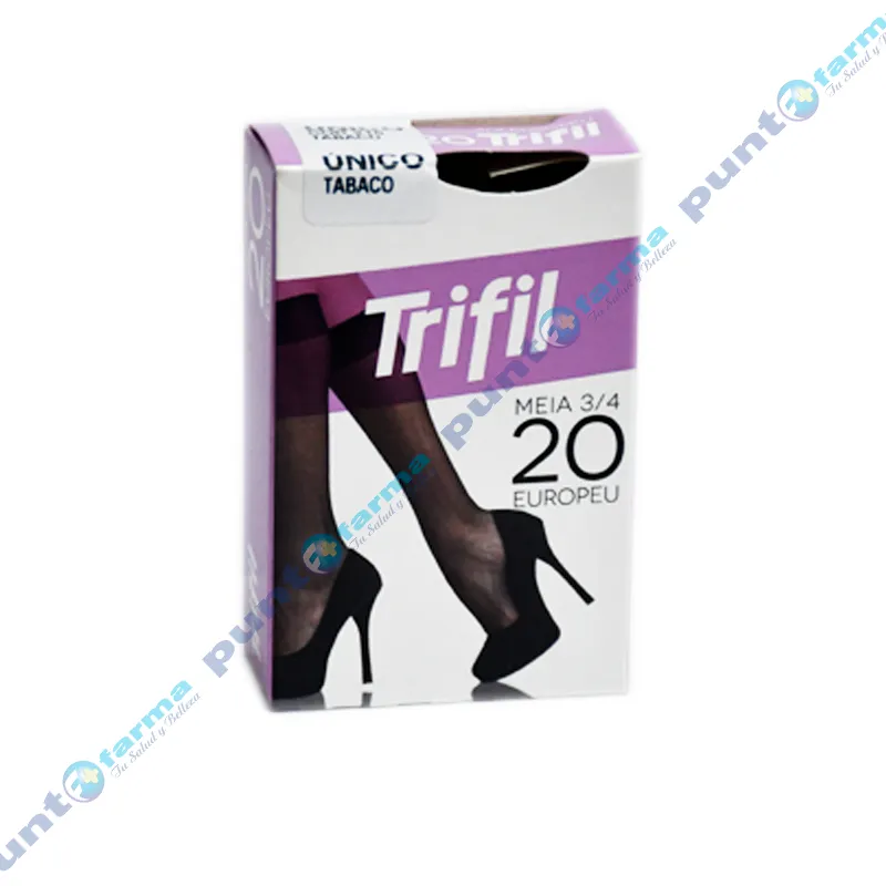 Medias 3/4 Europeu Nro.20 Unico Tabaco Trifil - Cont.1 Par