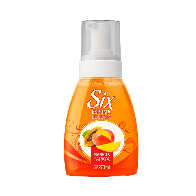 Espuma de Ducha Mango y Papaya Six - Cont. 270 mL