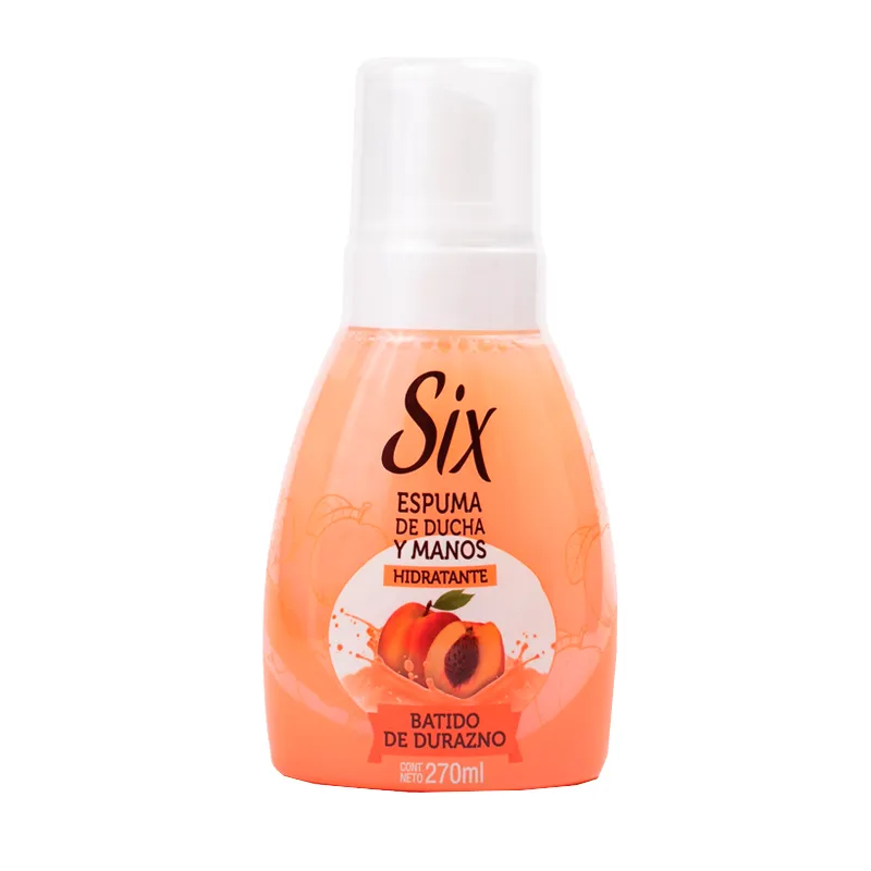 Espuma de Ducha y Manos Batido de Durazno Six - Cont. 270 mL