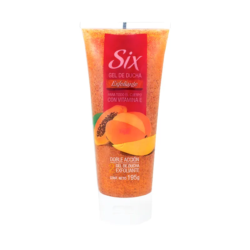 Gel de Ducha Exfoliante Mango y Papaya Six - Cont. 195 gr