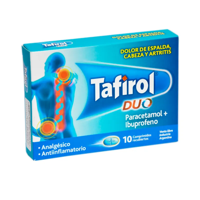 Tafirol Duo Paracetamol 500 mg Ibuprofeno 200 mg - Cont. 10 Comprimidos