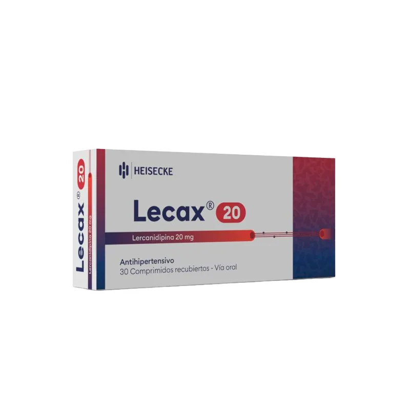 Lecax Lercanidipina 20 mg Heco Nacional - Cont.30 Comprimidos