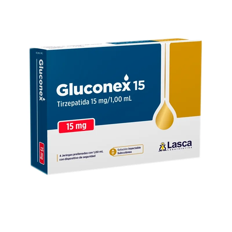 Gluconex Tirzepatida 15 mg/100 ml - Cont. 4 Jeringas Prellenadas
