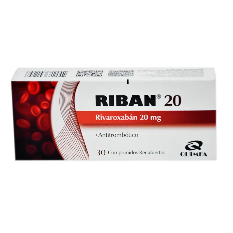 Riban Rivaroxaban 20 mg - Cont. 30 Comprimidos Recubiertos