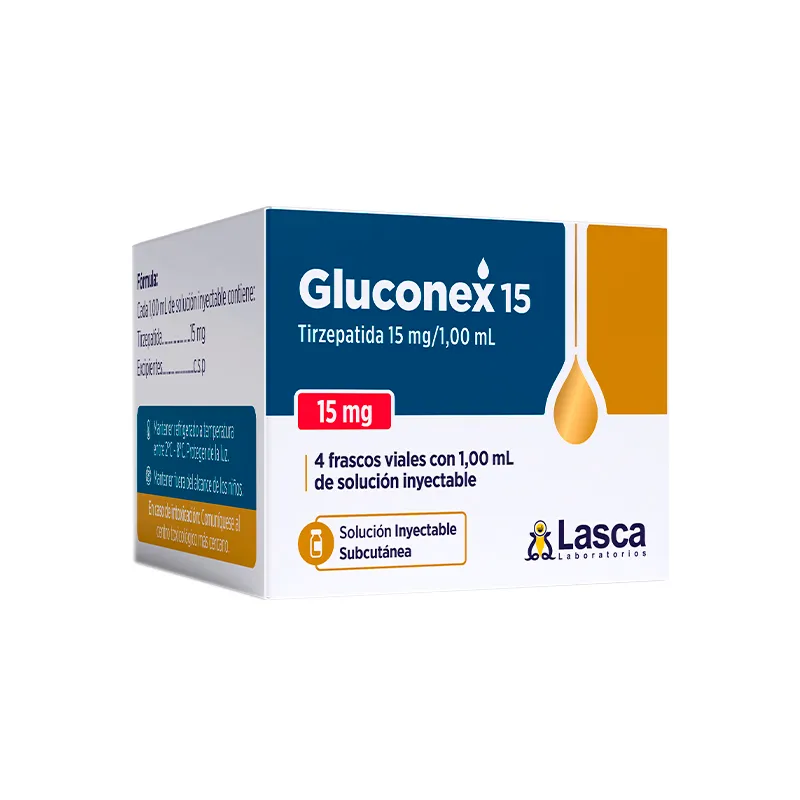 Gluconex Tirzepatida 15 mg/1,00 ml - Cont. 4 Frascos Viales