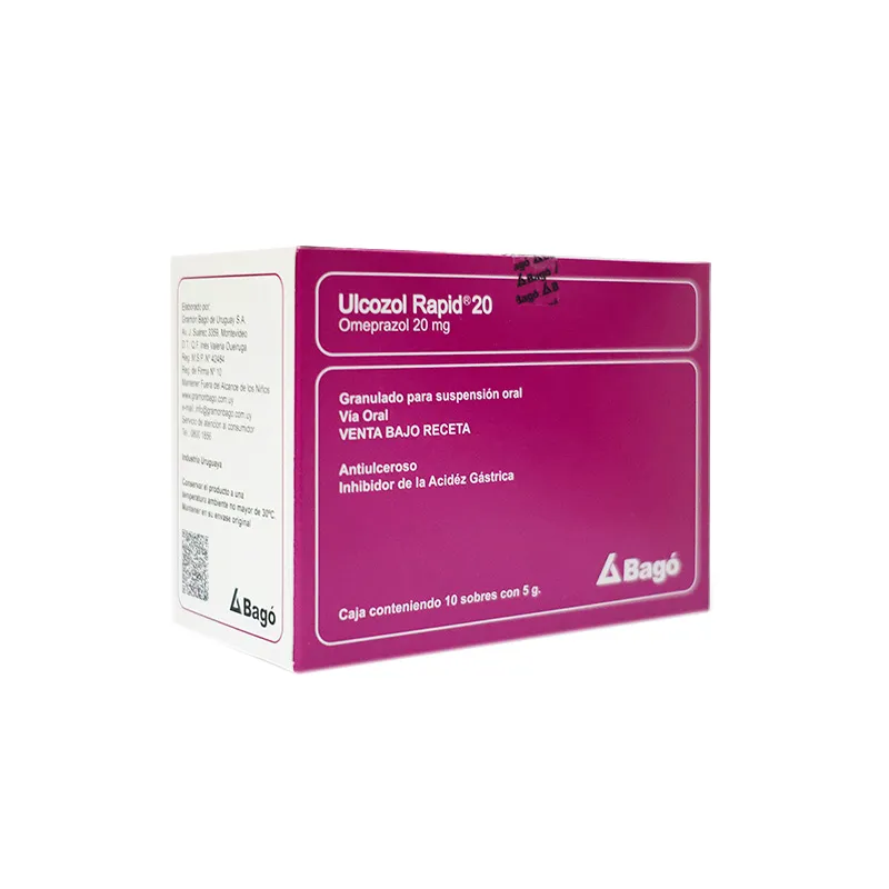 Ulcozol Rapid Omeprazol 20 mg - Cont. 10 Sobres