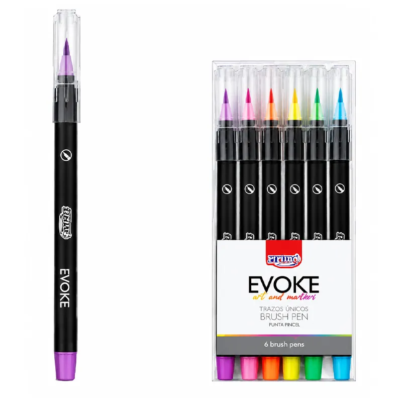Brush Pen Pastel 6 Colores Blisters BRM