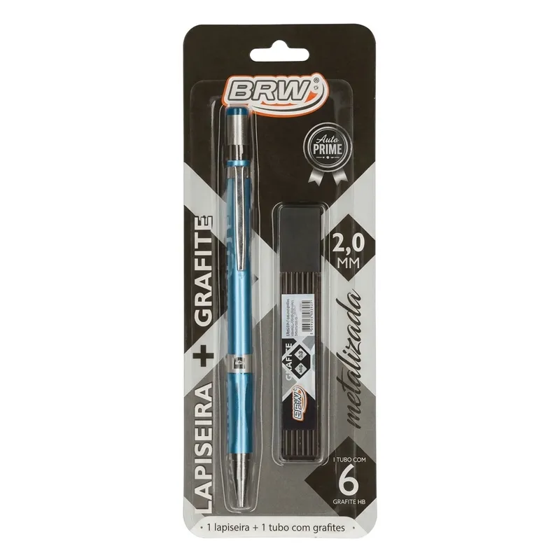 Portaminas 2.0mm C/Mina Azul Blister BRM