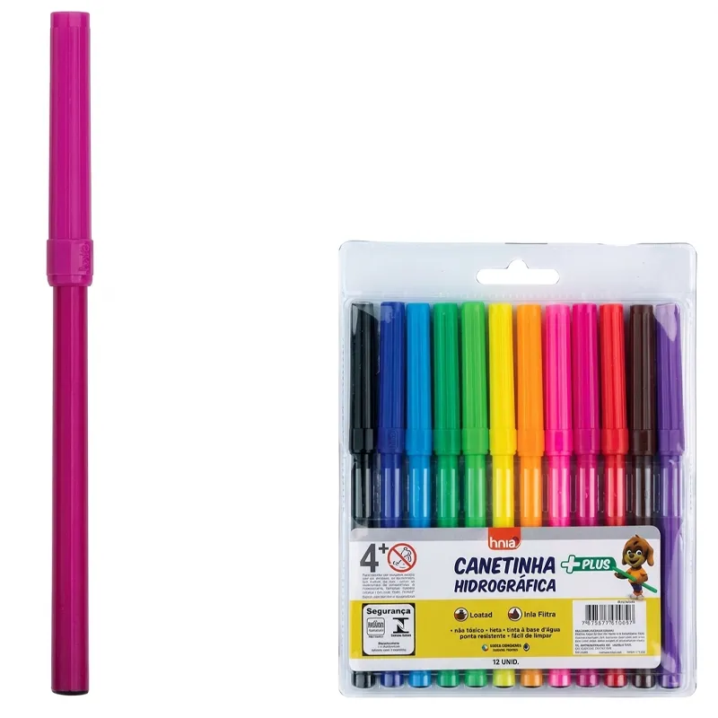 Marcador Escolar 12 Colores Plus Blister BRM