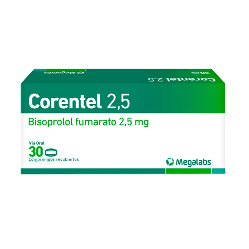 Corentel Bisoprolol Fumaranto 2,5 mg - Cont. 30 Comprimidos