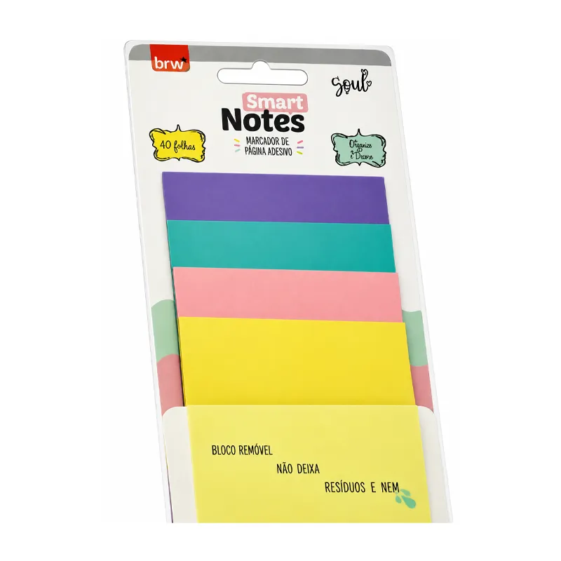 Block Notas 76x76 Transparente Pastel BRM