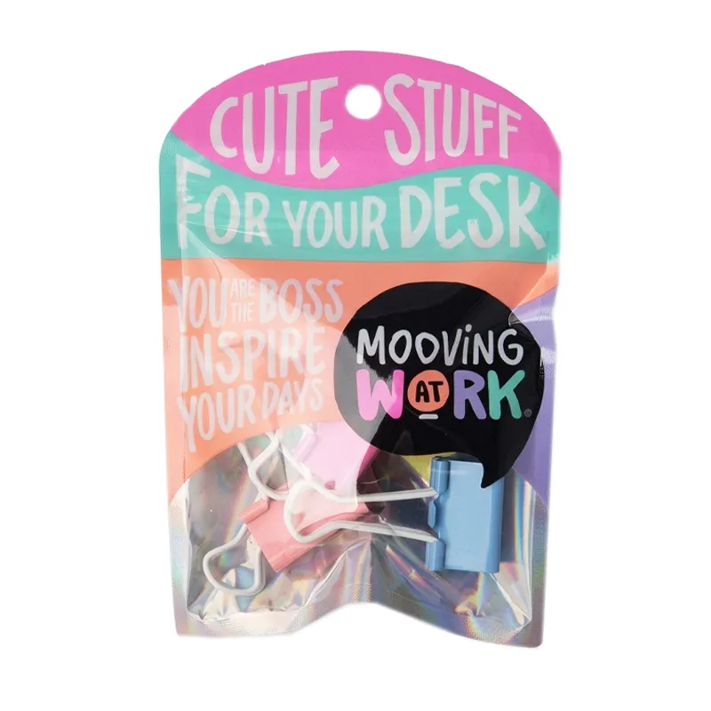 Clips Binder 32 mm en Blister de 4 Unidades Mooving