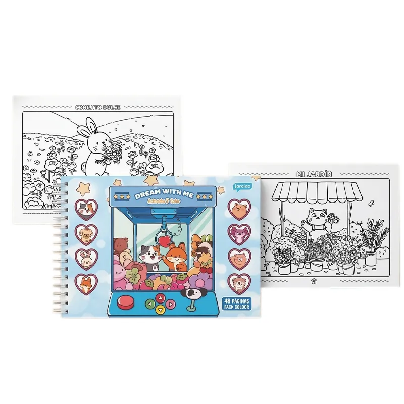 libro colorear con espiral dream with azul jandaia