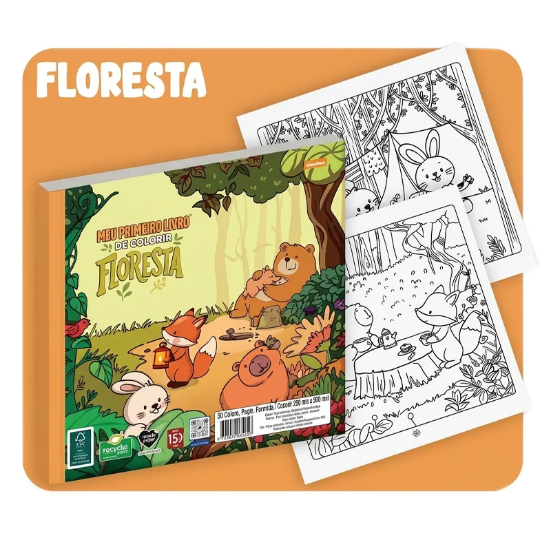 libro colorear 24x24 dream with floresta jandaia