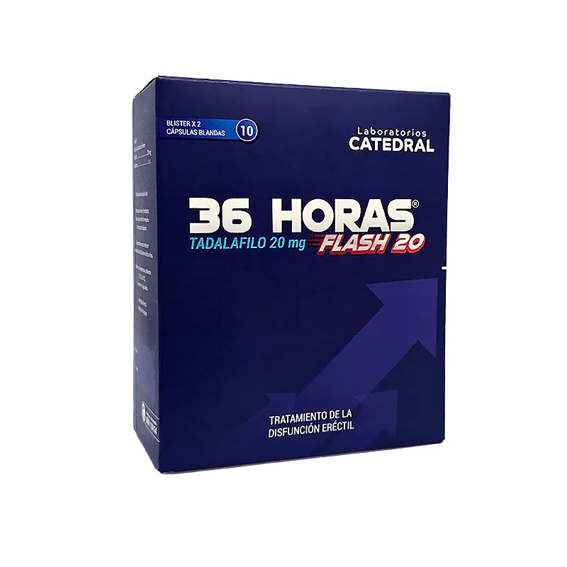 36 Horas Flash Tadalafilo 20 mg - Cont. 20 Capsulas Blandas