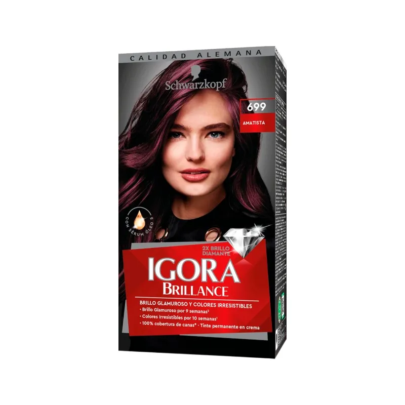 Kit Crema Coloracion Brillance 699 Amatista Igora