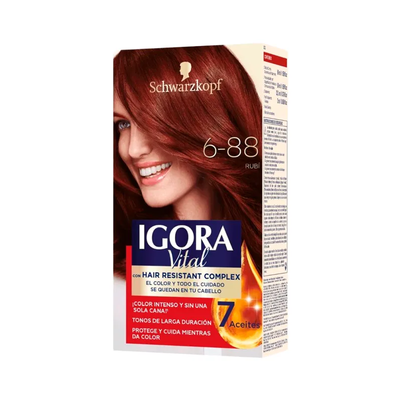 Kit Crema Coloracion Vital 6-88 Rubi Igora