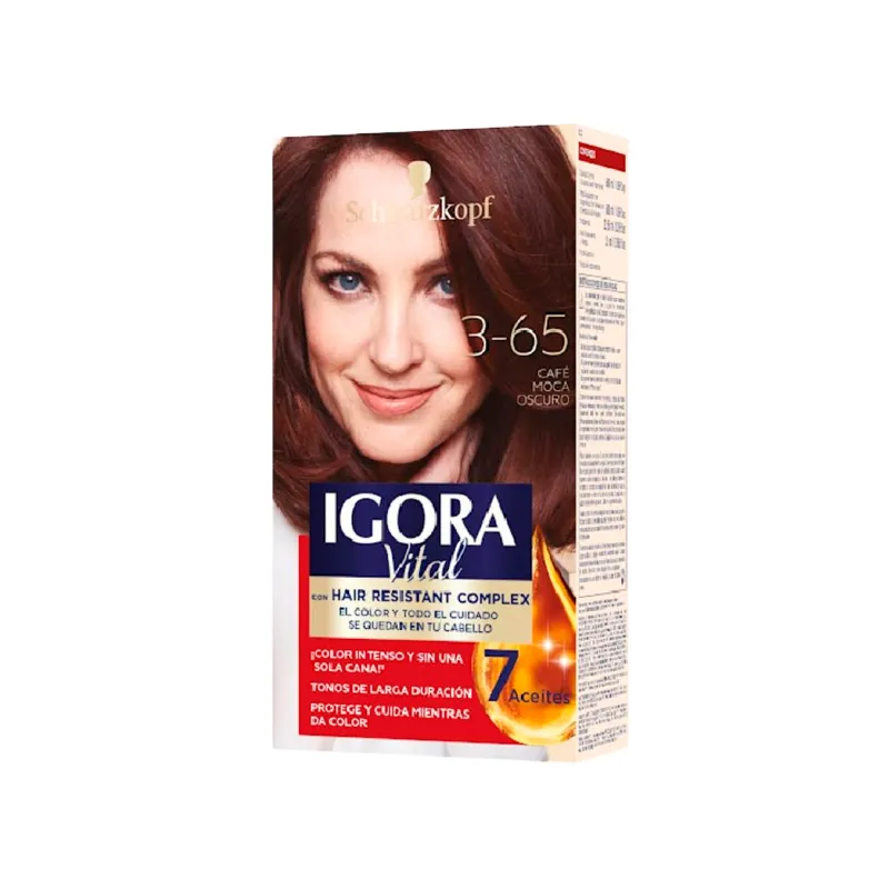 Kit Crema Coloracion Vital 3-65 Cafe Moca Oscuro Igora