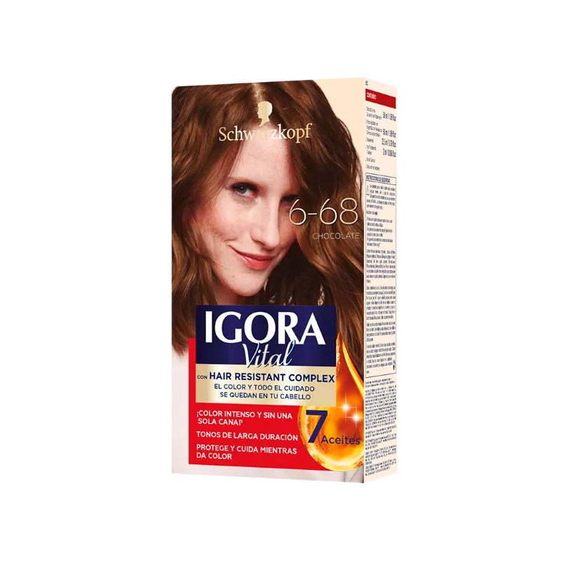 Kit Crema Coloración Vital 6-68 Chocolate Igora 