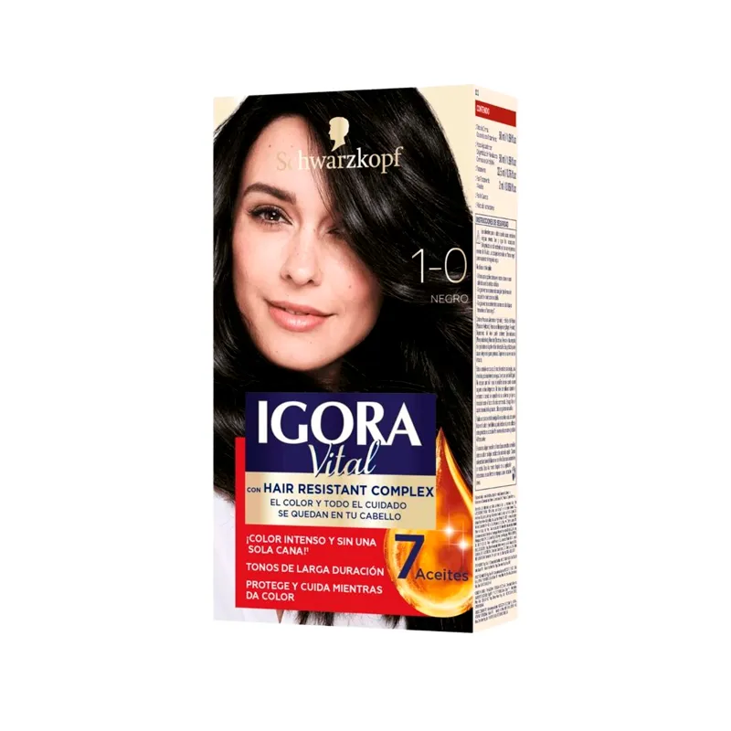 Kit Crema Coloración Vital 1-0 Negro Igora