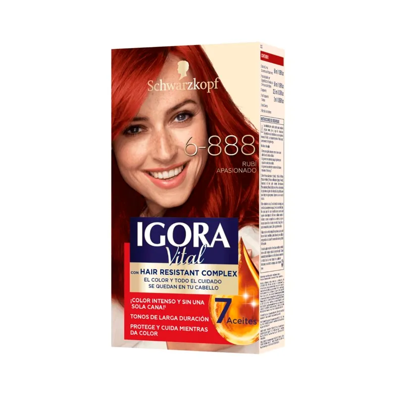 Kit Crema Coloracion Vital 6-888 Rubi Apasionado Igora