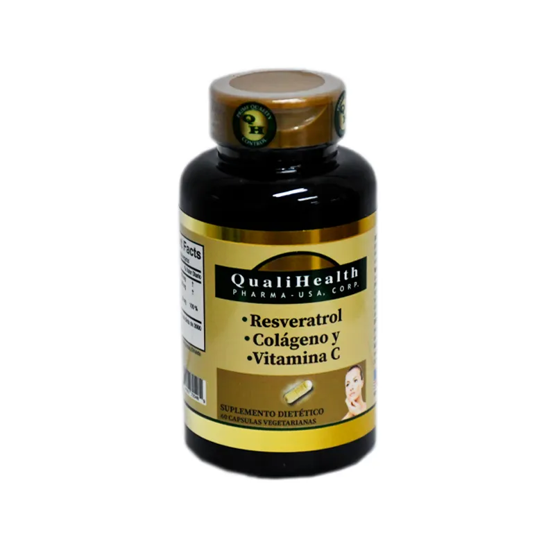 resveratrol colageno y vitamina c qualihealth - cont. 60 capsulas
