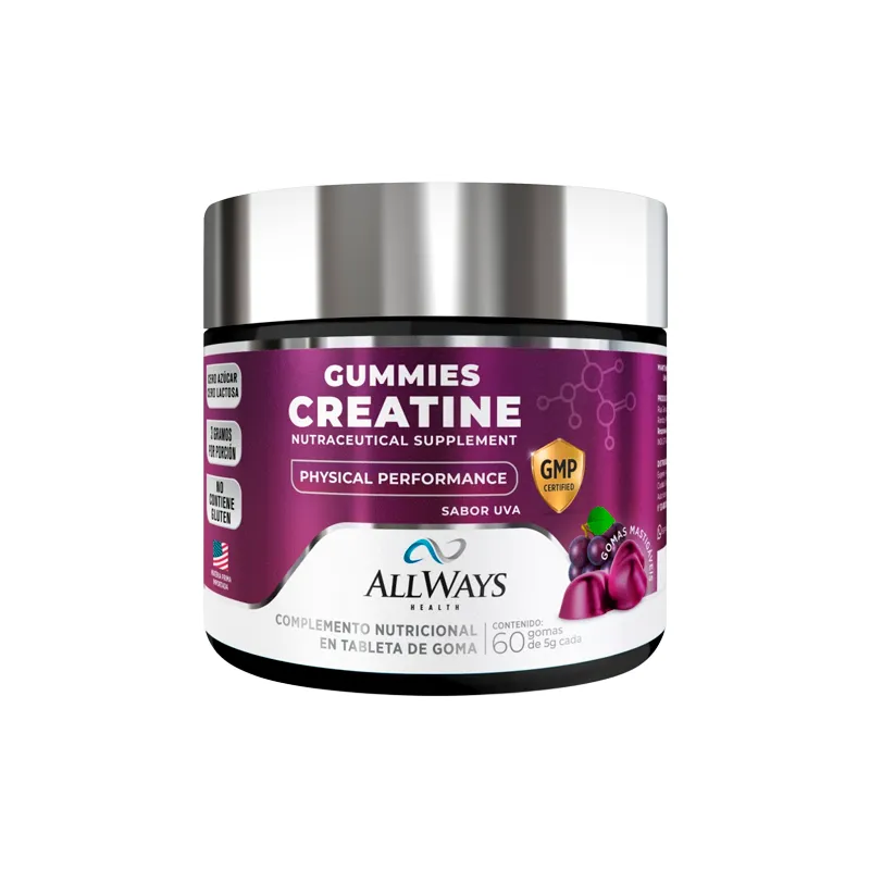 suplemento creatina gummies uva allways - cont.60 unidades
