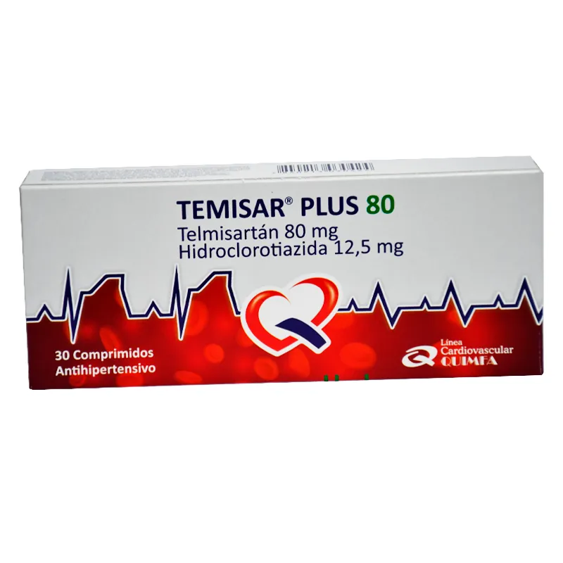 Temisar Plus 80 mg - Caja de 30 comprimidos