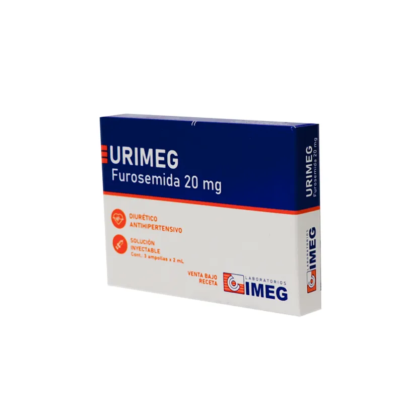 Urimeg Furosemida 20 mg - Cont. 3 Ampollas