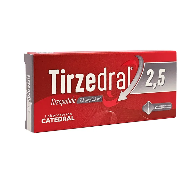 Tirzedral Tirzepatida 2,5 mg/0,5 ml - Cont. 4 Jeringas Prellenadas
