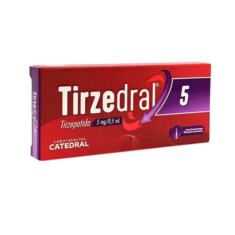 Tirzedral Tirzepatida 5 mg/0,5 ml - Cont. 4 Jeringas Prellenadas