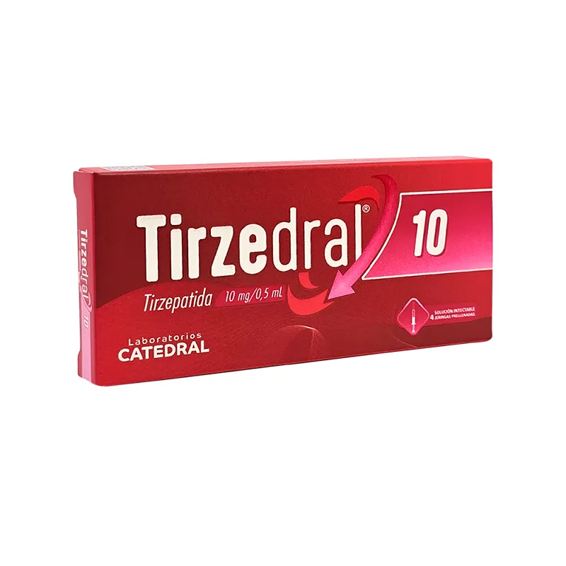 Tirzedral Tirzepatida 10 mg/0,5 ml - Cont. 4 Jeringas Prellenadas