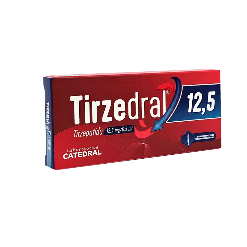 Tirzedral Tirzepatida 12,5 mg/0,5 ml - Cont. 4 Jeringas Prellenadas