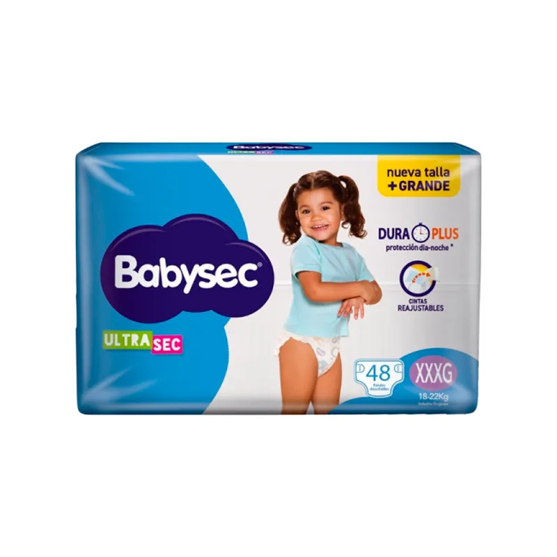 Pañales Ultra Sec XXXG Babysec - Cont.48 Unidades