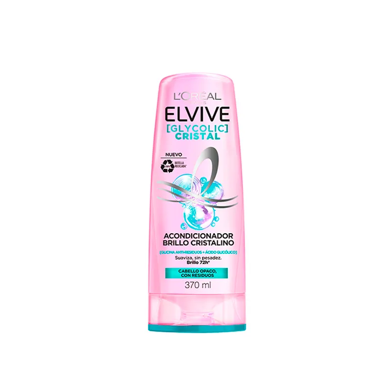 Acondicionador Brillo Cristalino Glycolic Elvive - Cont.370 mL
