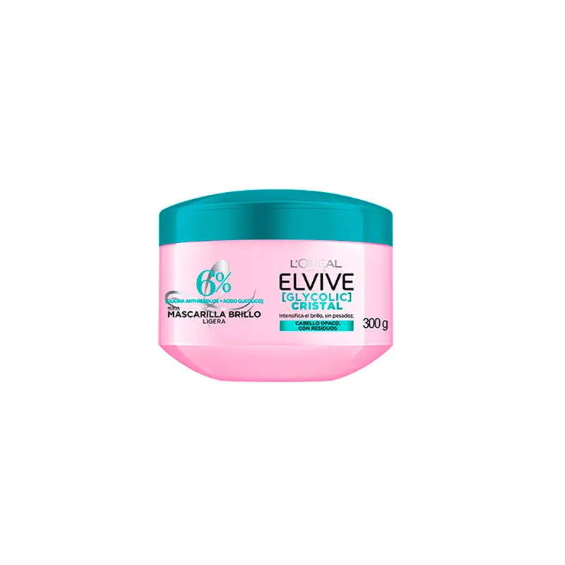 Mascarilla Capilar Cabello Opaco con Residuos Glycolic Elvive - Cont.300 gr