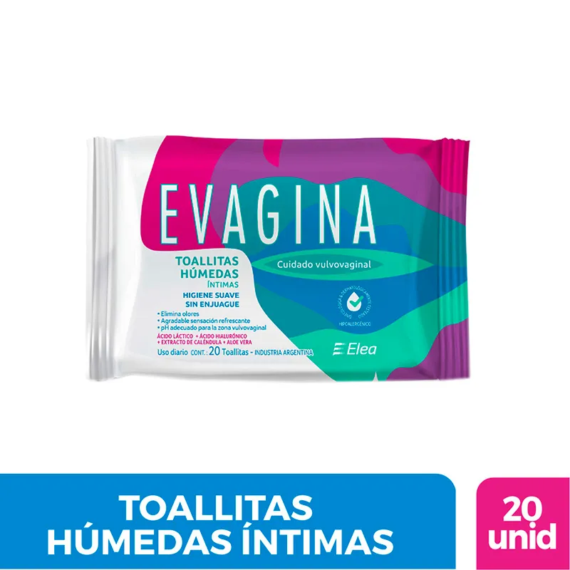 Toallitas Humedas Intimas Evagina - Cont. 20 Unidades