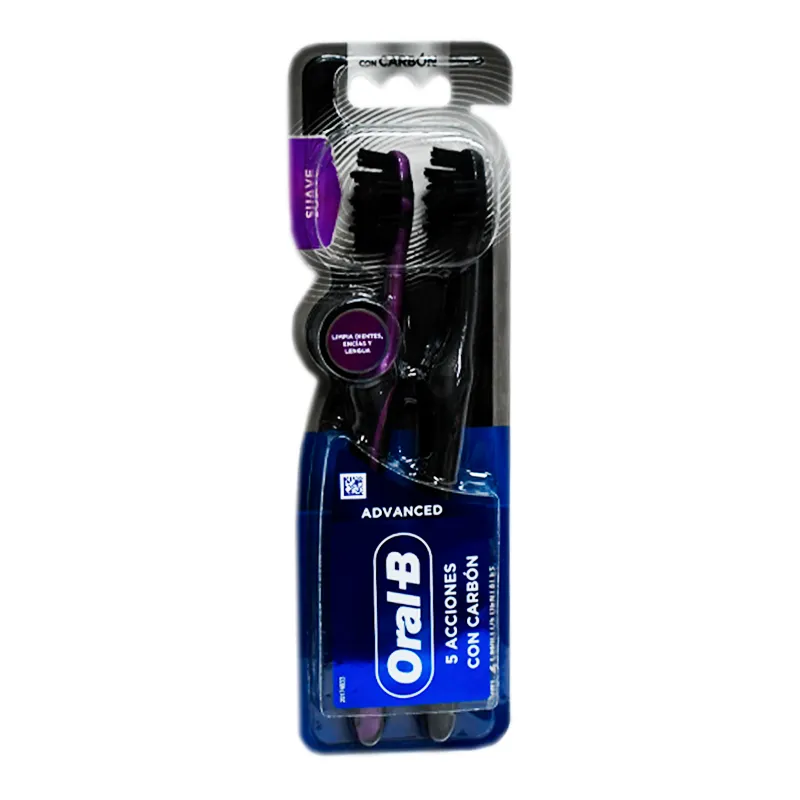 Cepillo de Dientes Carbon Activo Oral B - Cont. 2 Unidades