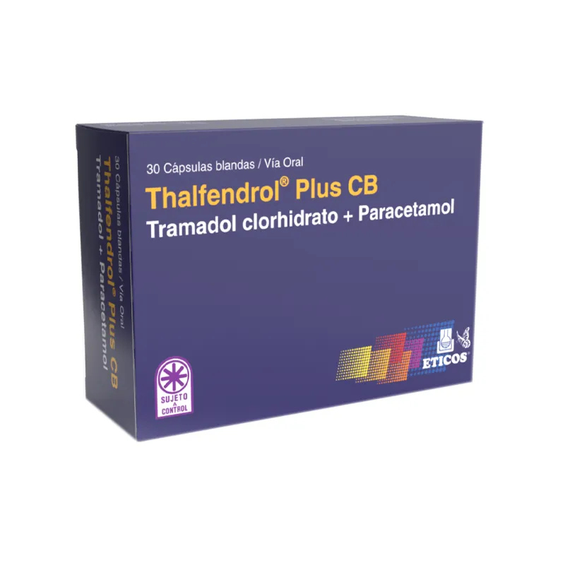 Thalfendrol Plus Tramadol 37,5 mg - Cont. 30 Capsulas Blandas