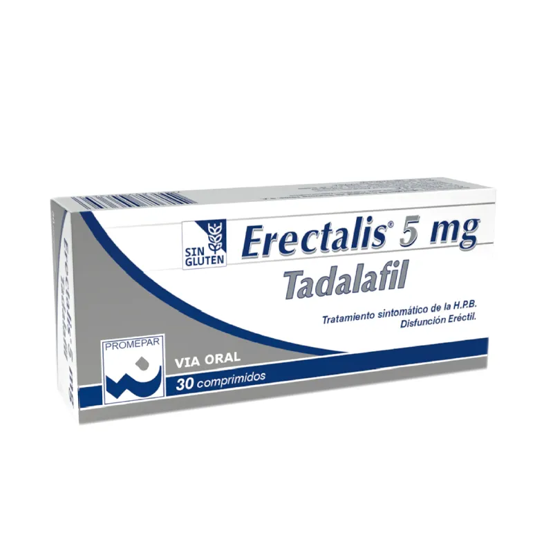 Erectalis Tadalafil 5 mg - Cont. 30 Comprimidos