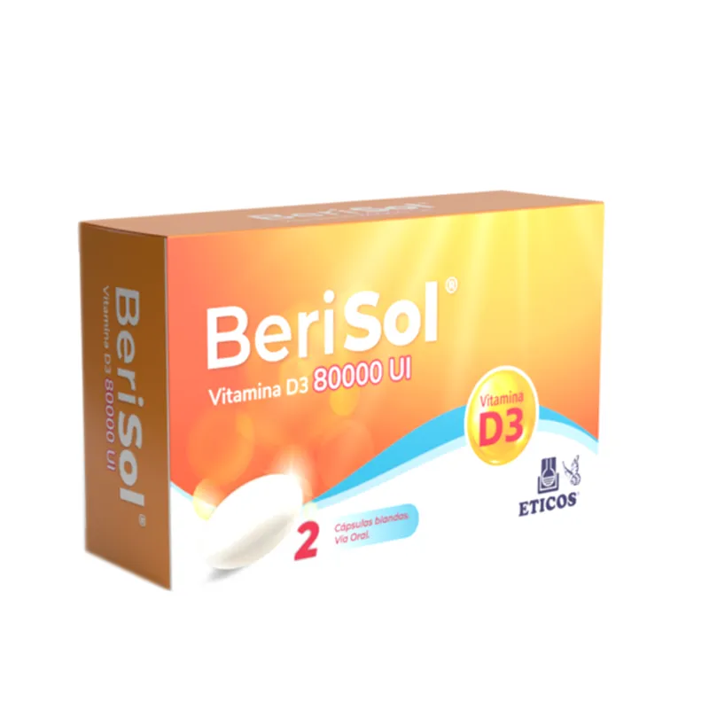 Berisol Vitamina D3 80.000 UI - Cont. 2 Capsulas Blandas