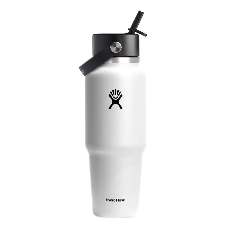 Termo Hydro Flask 32 Oz Wide Flex Straw Travel White