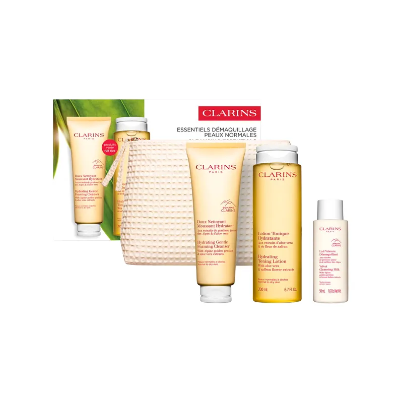 Set Espuma Limpiadora 125 ml + Loción tónica 200 ml + Leche Desmaquillante 50 mL Clarins