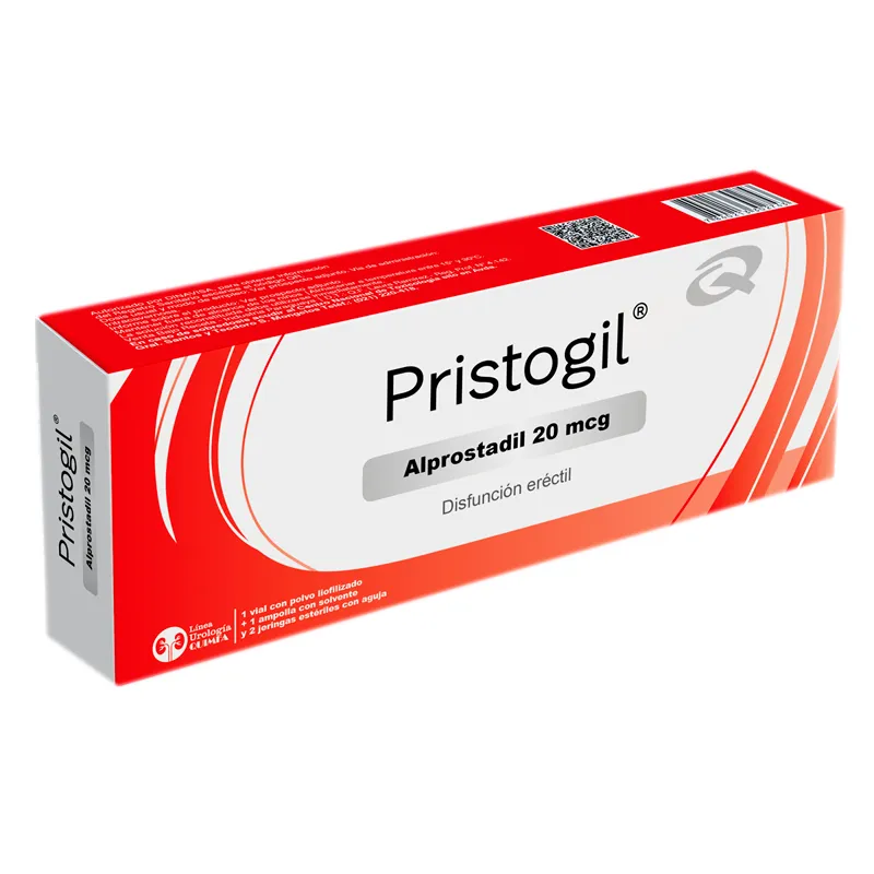 Pristogil Alprostadil 20 mcg - Cont. Liof x1 + 1 Solvente + 2 Jeringas